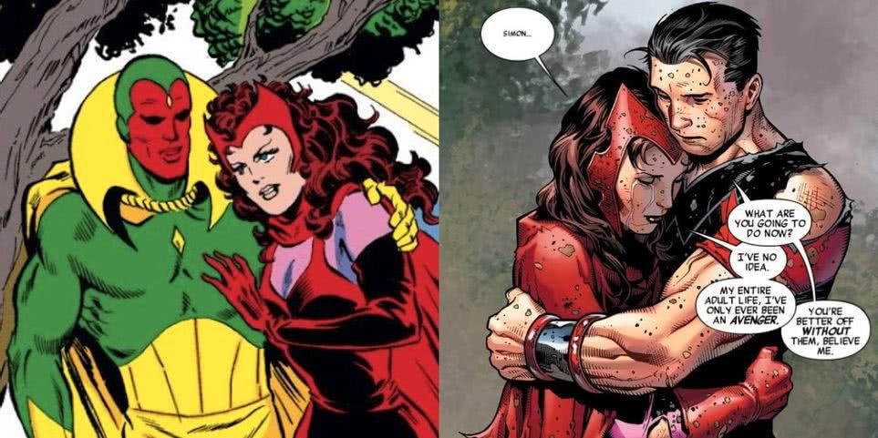 Feiticeira Escarlate Visao e Wonder Man nos quadrinhos da Marvel Reproducao